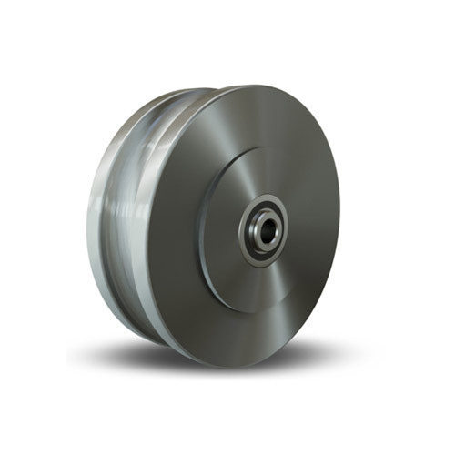 W-620-125-FUB-1/2 Hamilton U-Grooved 1045 Steel Wheel, 6" x 2" with 1/2" ball bearings for 1-1/4" diameter track W-620-125-FUB-1/2 Hamilton U-Grooved 1045 Steel Wheel, 6" x 2" with 1/2" ball bearings for 1-1/4" diameter track