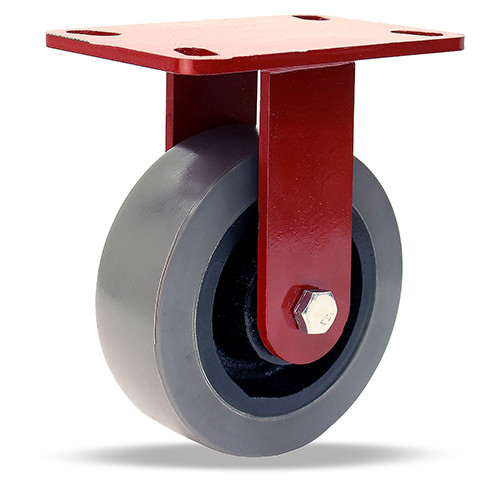 R-ES-AGV-43GB95 Hamilton Extended Service AGV Rigid Caster with 4" x 3" DuraGlide-AGV Polyurethane (95A) on Forged Steel Center with 3/4" Sealed Precision Ball Bearing