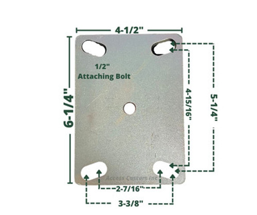 WP-6800 4-1/2" x 6-1/4" Unplated Weld Plate
