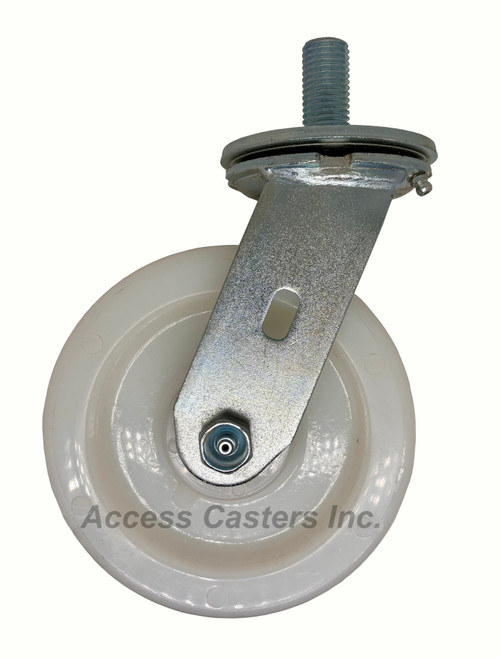 6DHDNYST 6 x 2 swivel caster, nylon wheel, with optional stems, 1/2"-13, 5/8"-11 or 3/4"-10