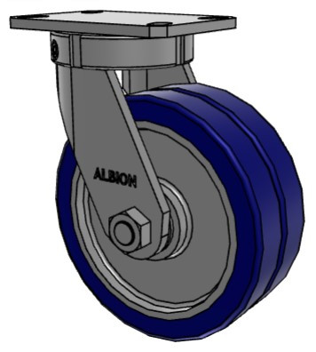 310EZ08528S Albion 8" Kingpinless Caster with Swivel-EAZ® Wheel