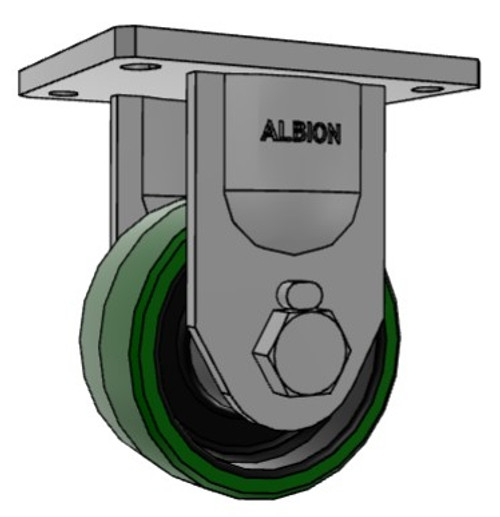 610PX06509R 6" heavy duty rigid caster with thick tread polyurethane wheel 610PX06509R 6" heavy duty rigid caster with thick tread polyurethane wheel
