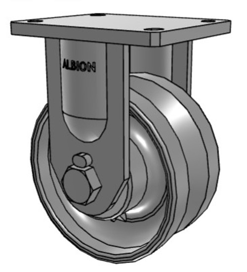 610VF08709R Albion 8" Heavy duty v-groove rigid caster 610VF08709R Albion 8" Heavy duty v-groove rigid caster