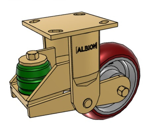 141AX06228R Six Inch Spring loaded rigid caster