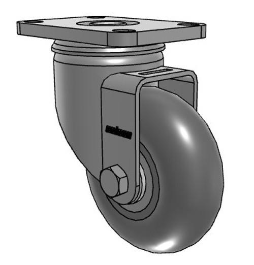 2.03456.564 Colson 3-1/2" stainless steel swivel caster with Round Performa Rubber wheel