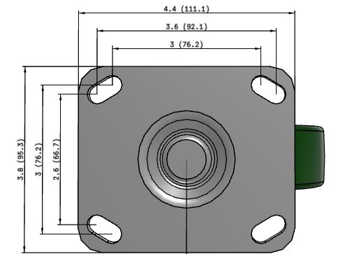 3.00417.909 Colson 4" Swivel Caster with Polyurethane HI-TECH Wheel
