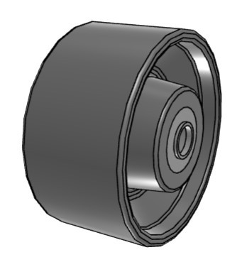 FS0870920 Albion 8" x 4" Forged Steel Wheel with 1-1/4" Tapered Bearings