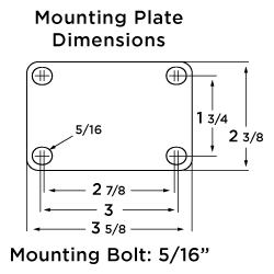 R-STL-5EMB Hamilton Stainless Steel Rigid Caster with 5" x 1-1/4" Poly on Aluminum Wheel with Stainless Steel Precision Ball Bearings