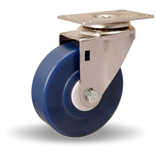 S-STL-4UYZ Hamilton Stainless Steel Swivel Caster with 4" Solid Polyurethane Wheel