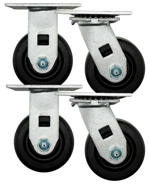 4" Phenolic Medium Duty Caster Wheel SET