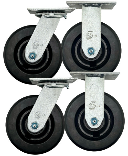 6" Phenolic Medium Duty Caster Wheel SET