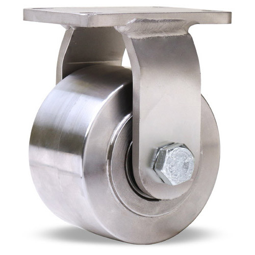 R-ENS-3SB Hamilton Endurance Stainless Steel Rigid Caster with 3" x 2" Solid Stainless Steel Wheel with 1/2" Stainless Steel Sealed Precision Ball Bearings