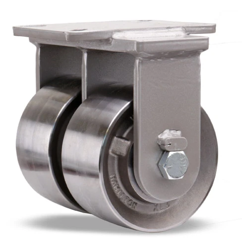 R-ZFSEC2-63FSB Hamilton Super Endurance Dual Rigid Caster with 6" x 3" Forged Steel Wheel