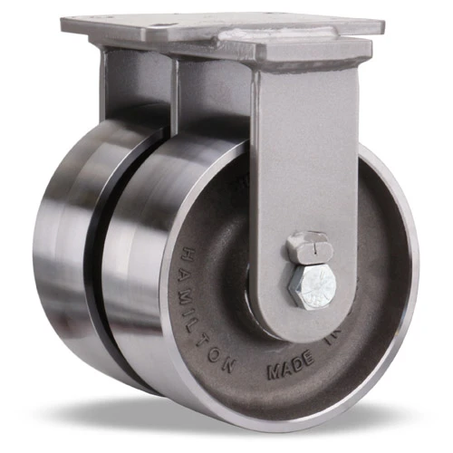 R-ZFSEC2-83FSB Hamilton Super Endurance Dual Rigid Caster with 8" x 3" Forged Steel Wheel