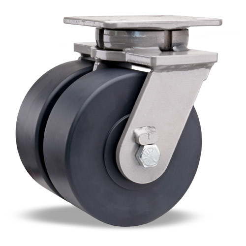 S-ZFSEC2-83NYB Hamilton Spinfinity® Super Endurance Dual Swivel Caster with 8" x 3" Nylast Wheel
