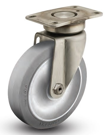 2.X5456.444 Colson 5" Precision Stainless Steel Swivel Caster with Polyolefin Wheel