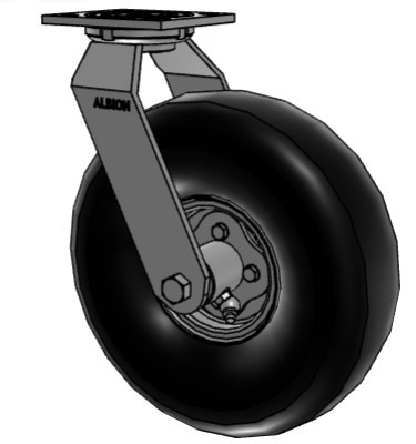 16SF10627S Albion 10" Pneumatic Swivel Caster, 4.10/4 wheel size