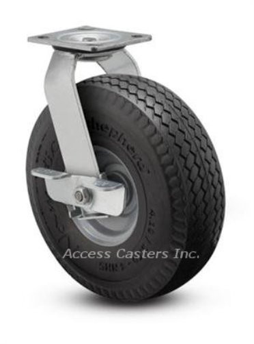 NFPF80SWLB 8" Swivel Caster No Flat Pneumatic Wheel with Brake