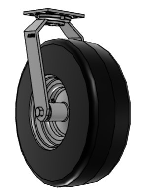 16SF12727S Albion 12" Pneumatic Swivel Caster, 445 Pound Capacity