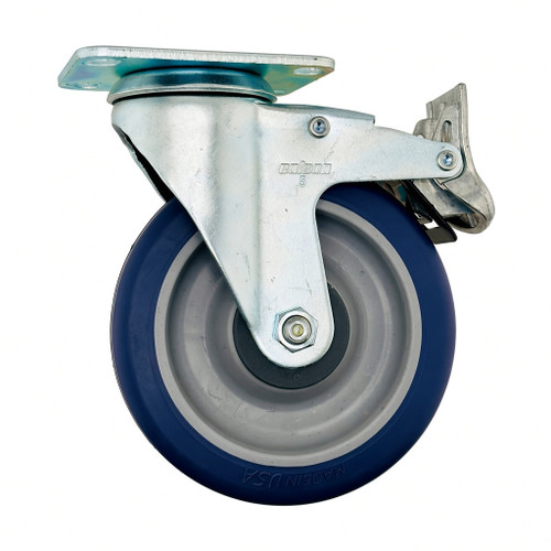 T2.05256.HF8 Colson 5" Integrated Total-Lock Caster with HydroTech Wheel, Engaged total-lock
