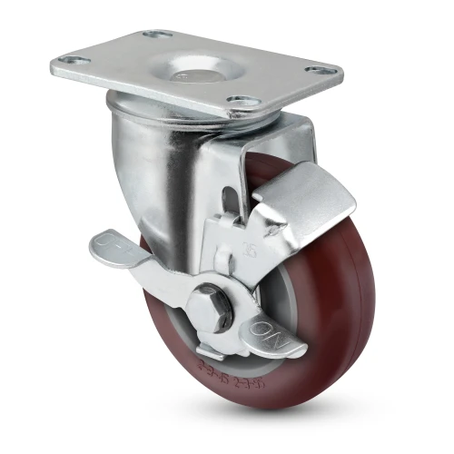 2.03256.95.BRK1 Colson 3.5 Inch Swivel Caster with Brake,  Polyurethane HI-TECH Wheel