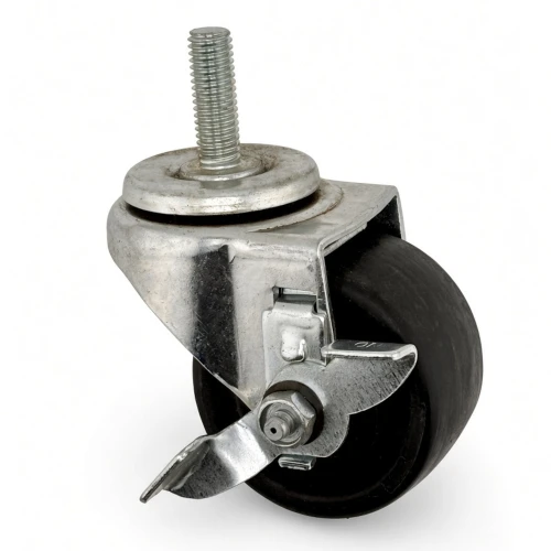 3HDSWB12STEM 3" Heavy Duty Swivel Caster with Brake, 1/2" Stem, 500-Pounds