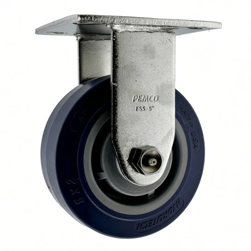 SSER5X2TPEB 5 Inch Stainless Steel Rigid Caster with Hydrotech Wheel with Precision Ball Bearings