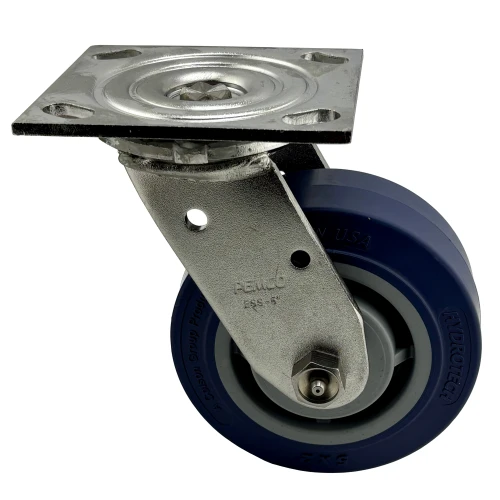 SSES5X2TPEB 5 Inch Stainless Steel Swivel Caster with Hydrotech Wheel with Precision Ball Bearings