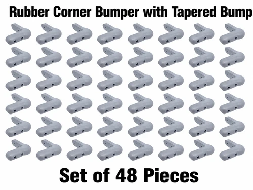 4 Inch Tapered Grey Corner Bumper Guard Rubber