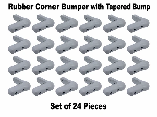 4 Inch Tapered Grey Corner Bumper Guard Rubber