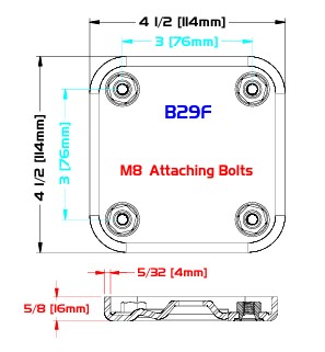 S65253-B29F-RXWX2-RB Low Height Dual-Wheel Caster with 1750