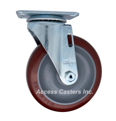 2.05256.95 5 Inch Colson Caster with HI-TECH Polyurethane Wheel