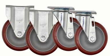 2.05256.95-MIX-SET Colson caster set, Two 5