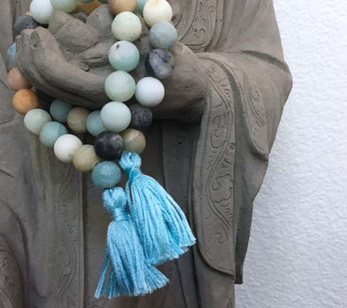 Frosted Amazonite Prayer Bracelet 