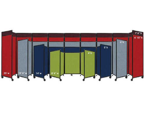 The Room Divider 360 Folding Portable Partition - 8'6" Wide