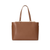 Tan brown work bag with laptop pocket, cup holders and suitcase sleeve for easy travel
