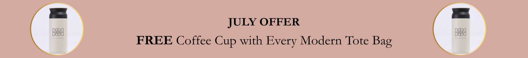 free coffee cup with work tote bag