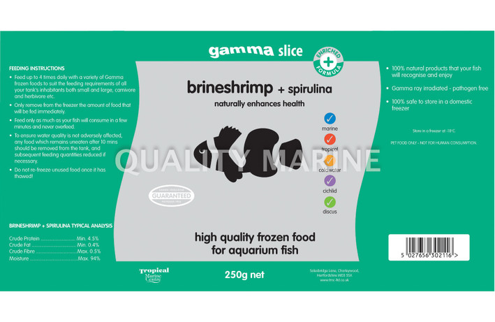 Gamma Brine Shrimp Plus Spirulina Slice :: 0731100