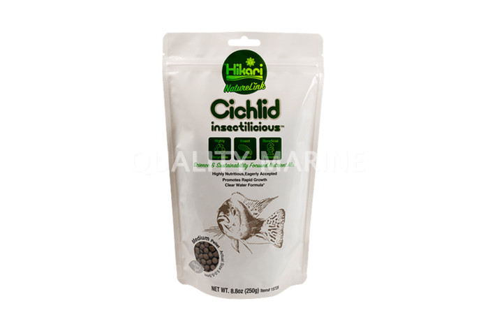 Hikari NatureLink Cichlid Insectilicious Medium Floating Pellets 8.8oz :: 0869910