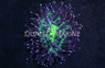 Plate Green Center w/ Pink Long Tentacles :: 78420