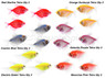 Skirt Tetra Mixed Colors 18 pack Glofish :: 30964