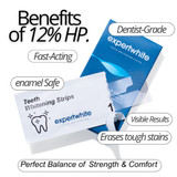 Expertwhite USA Teeth Whitening Strips – 12% Hydrogen Peroxide, Dentist-Grade (28 Strips, 14 Treatments)