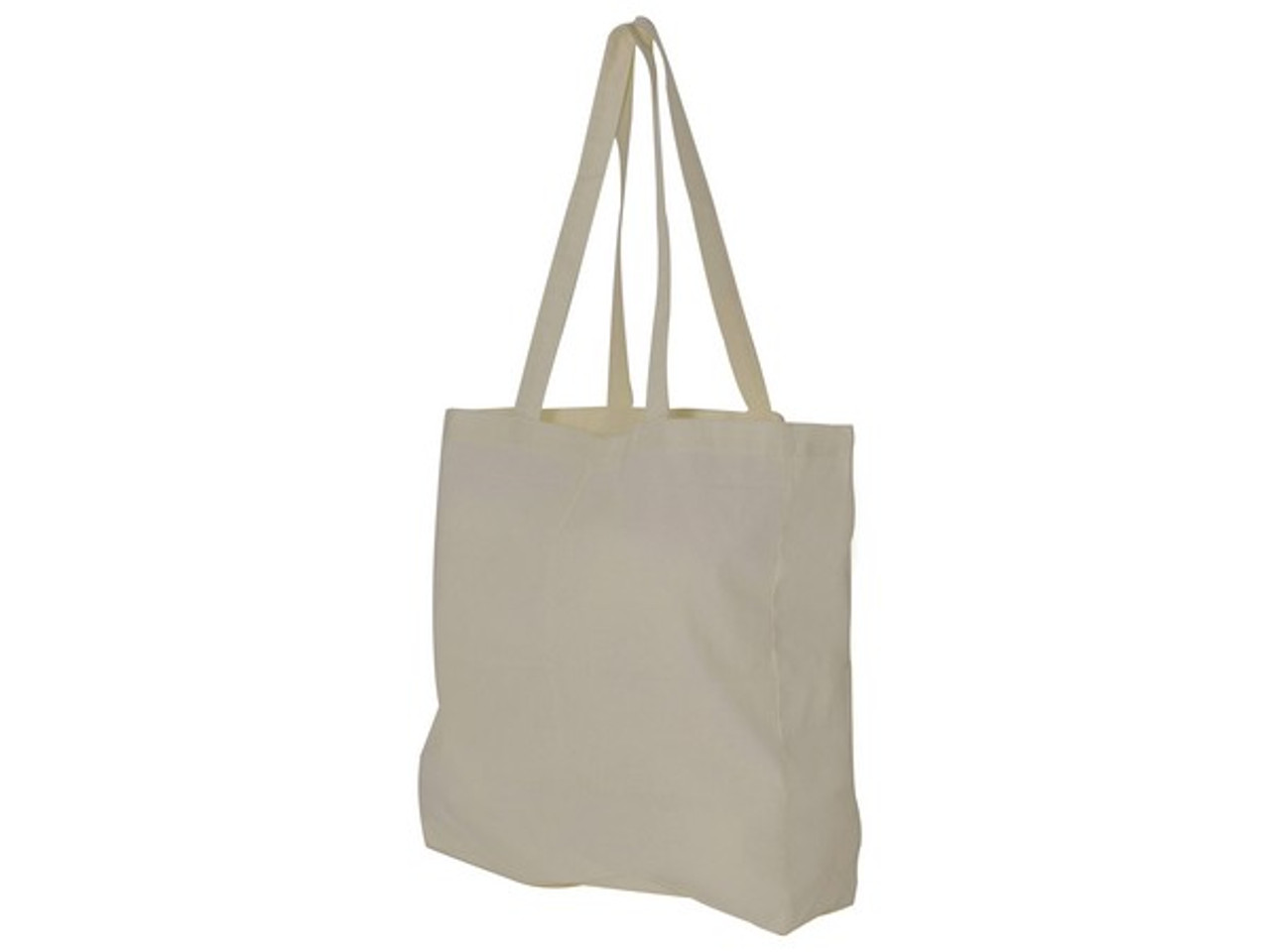 Cotton Shopper Tote Bag with thick side gussets