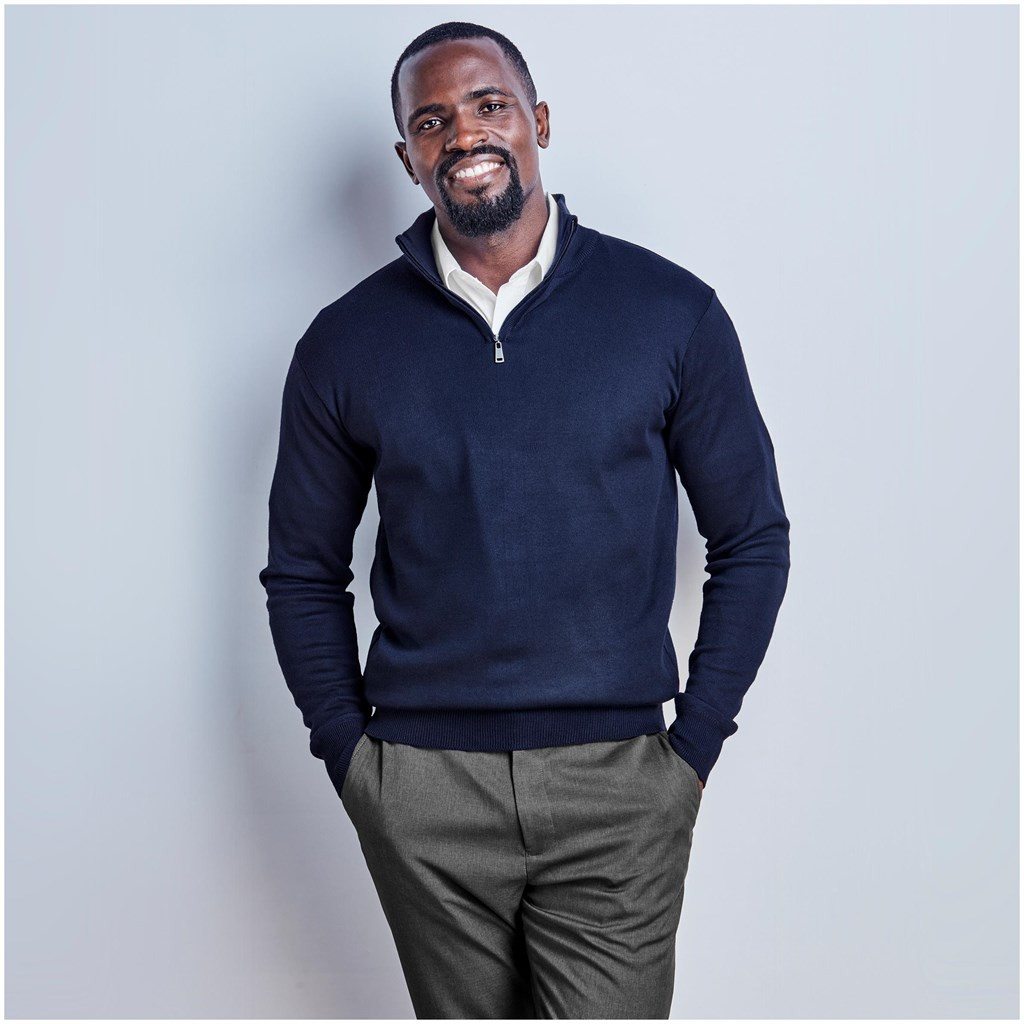 Mens fashionable work style jersey with 1/4 zip - Keepsake Creative