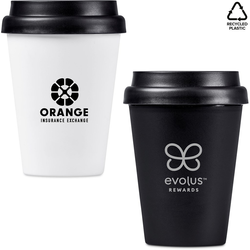 Black or white 300ml coffee double walled tumbler cups with