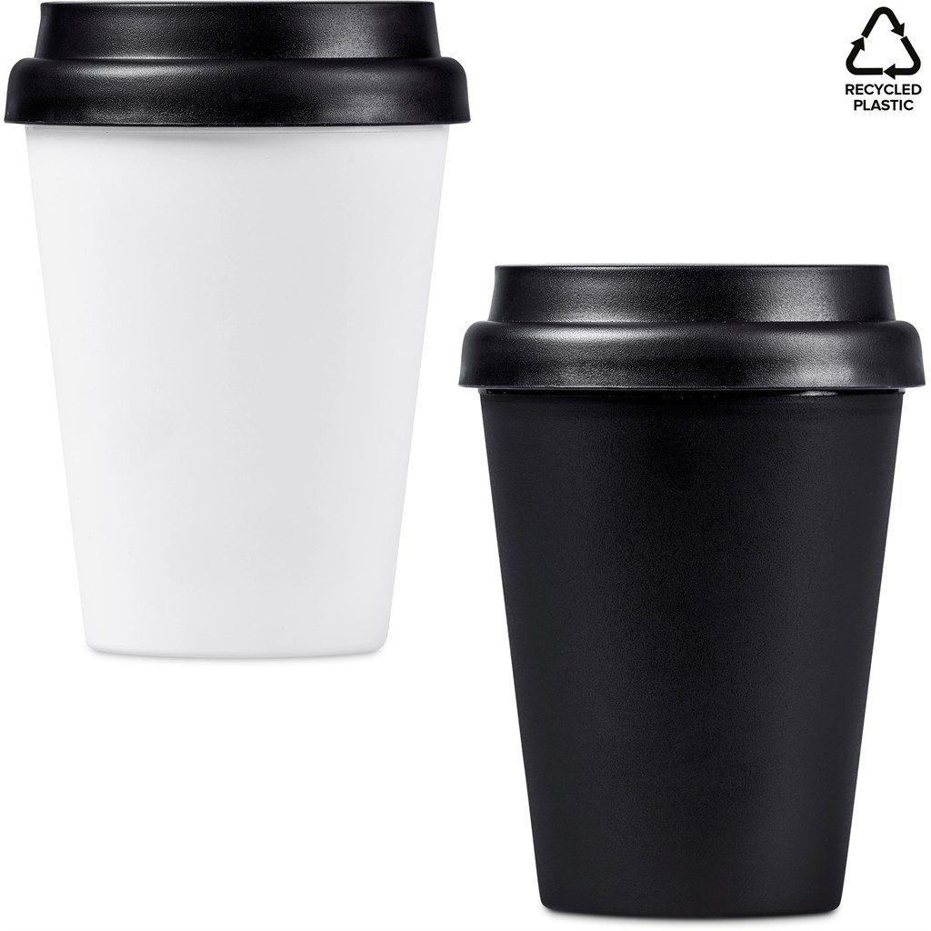 Black or white 300ml coffee double walled tumbler cups with