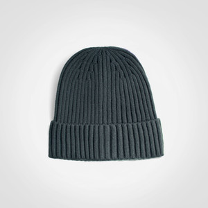 charcoal glacier ribbed beanie