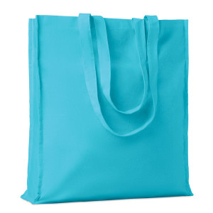turquoise cotton shopper tote bag turquoise cotton shopper tote bag