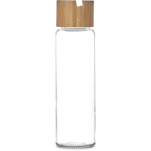 glass waterbottle with bamboo lid glass waterbottle with bamboo lid