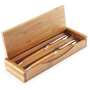 bamboo pen & pencil gift box set bamboo pen & pencil gift box set